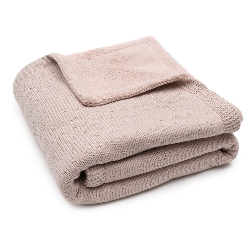 Deken Ledikant 100x150cm Sprinkle Knit Silk Rose
