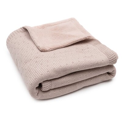 Deken Ledikant 100x150cm Sprinkle Knit Silk Rose