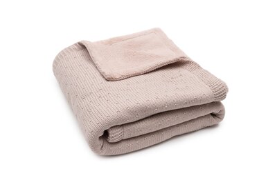 Deken Ledikant 100x150cm Sprinkle Knit Silk Rose