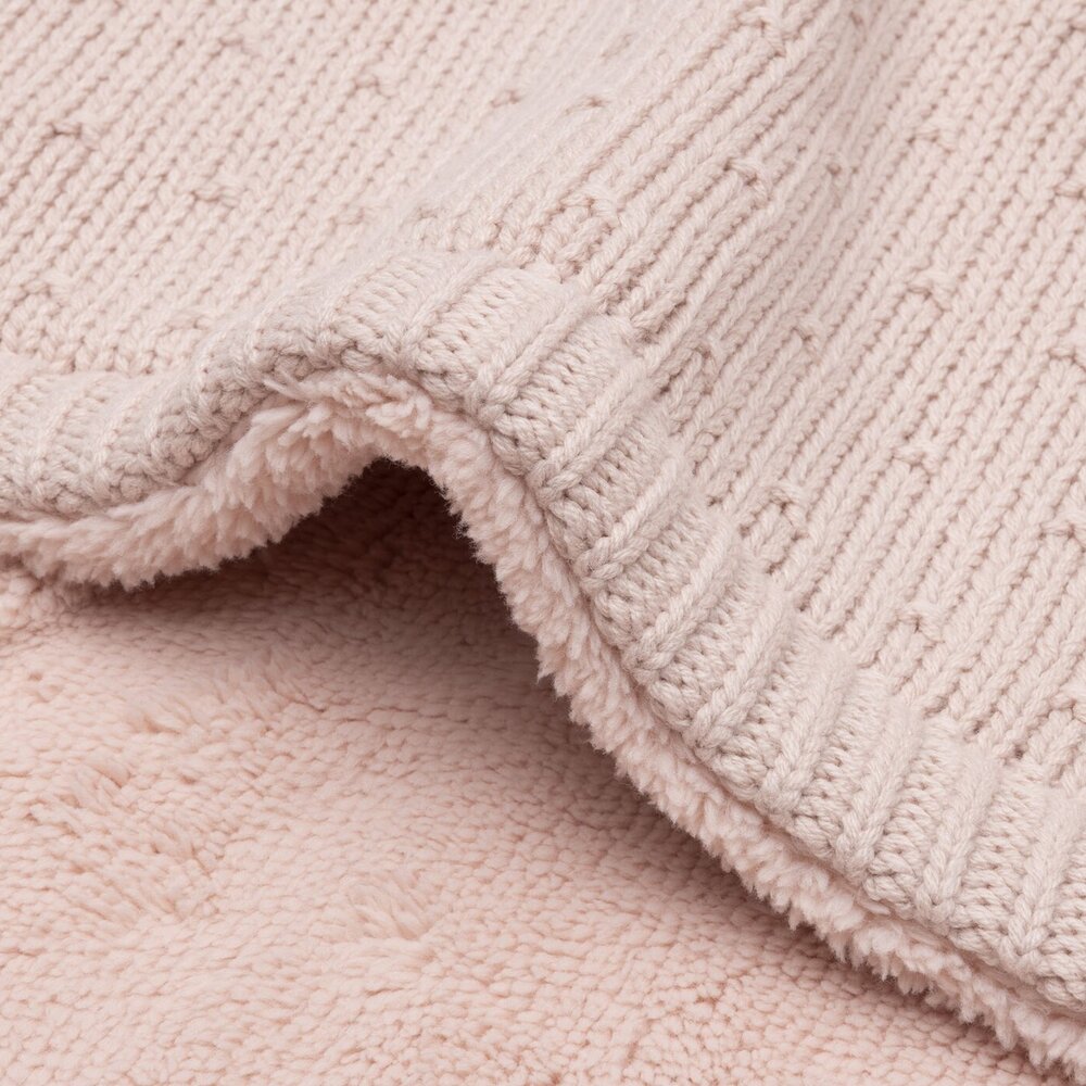 Deken Ledikant 100x150cm Sprinkle Knit Silk Rose