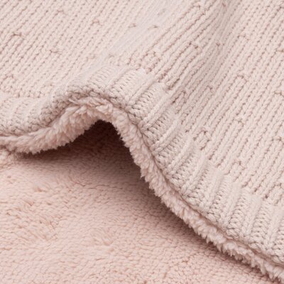 Deken Ledikant 100x150cm Sprinkle Knit Silk Rose