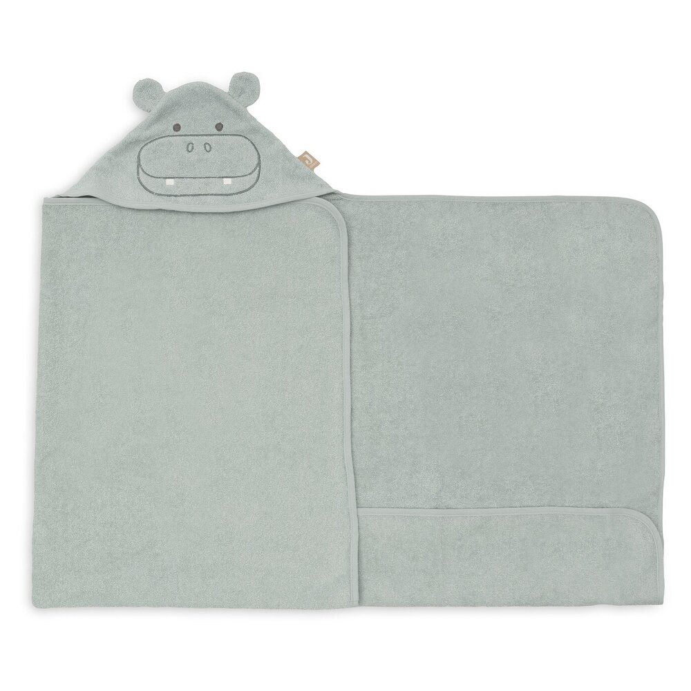 Badcape Badstof 70x130cm Hippo happy
