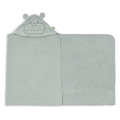 Badcape Badstof 70x130cm Hippo happy