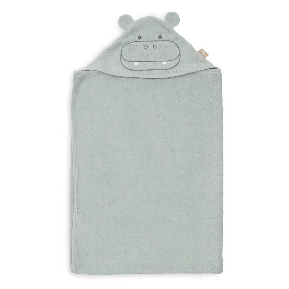 Badcape Badstof 70x130cm Hippo happy