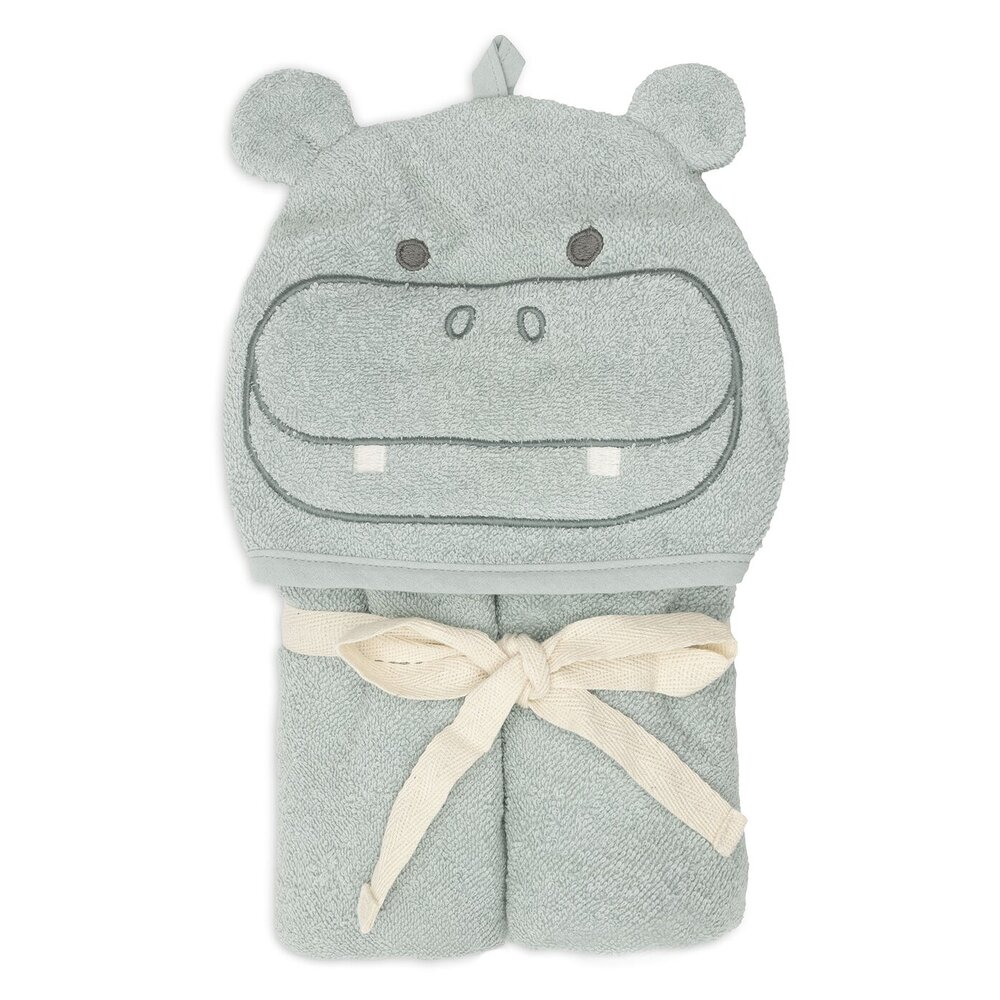 Badcape Badstof 75x75cm Hippo happy