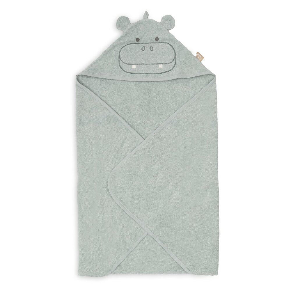 Badcape Badstof 75x75cm Hippo happy