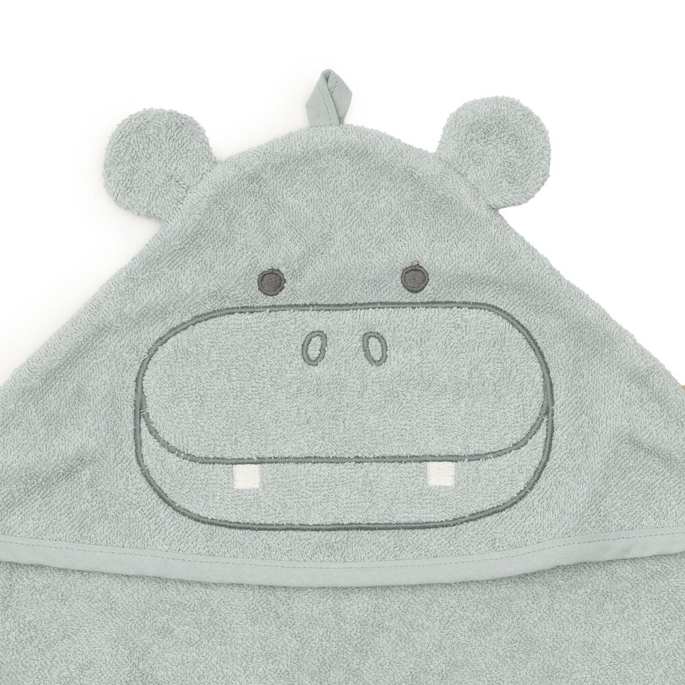 Badcape Badstof 75x75cm Hippo happy