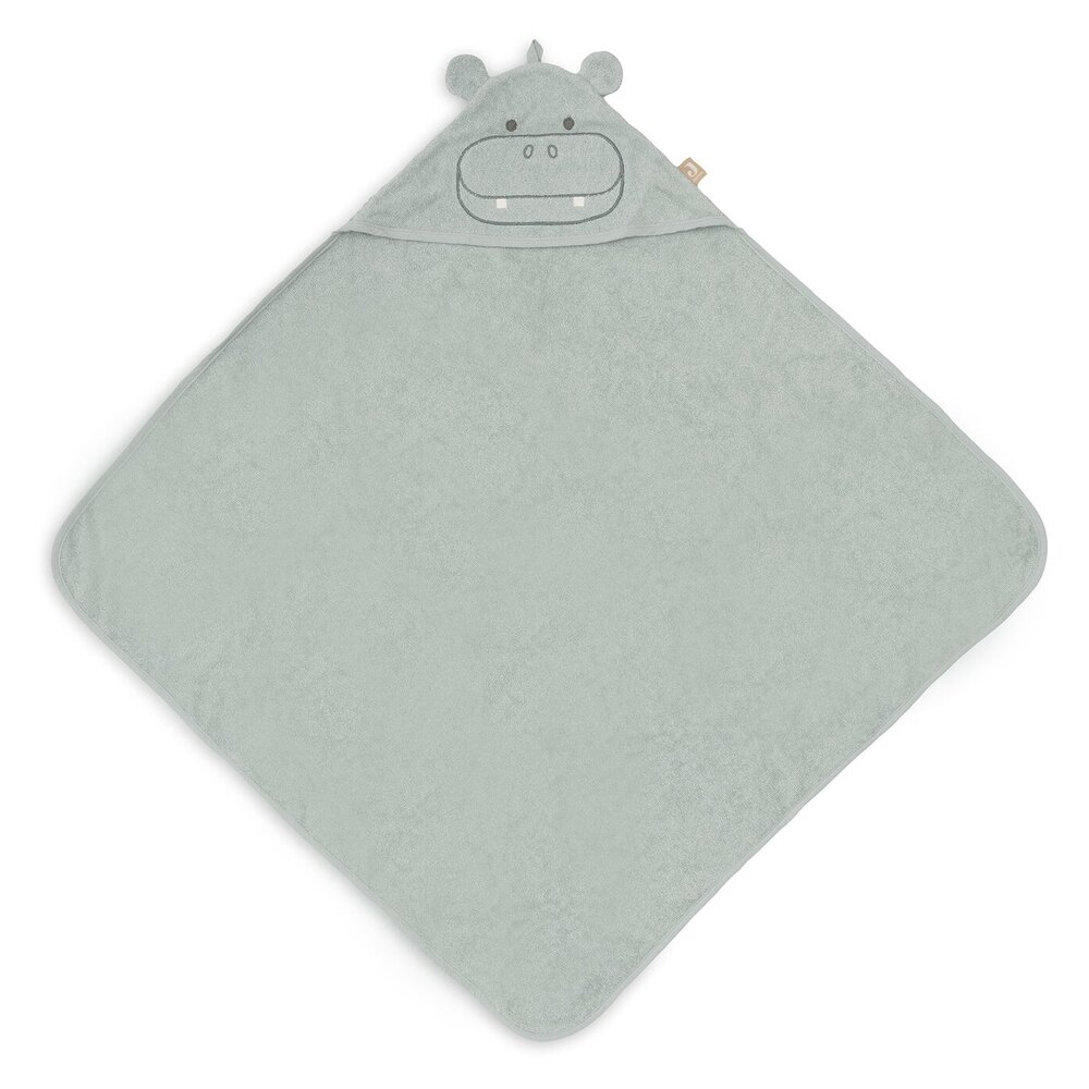 Badcape Badstof 75x75cm Hippo happy