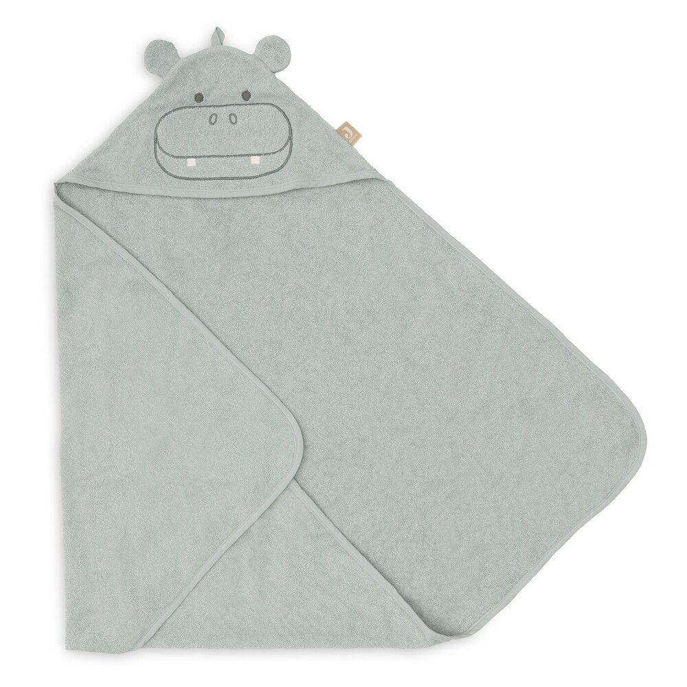 Badcape Badstof 75x75cm Hippo happy
