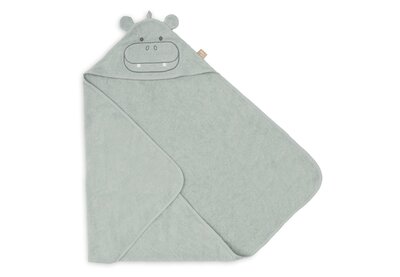 Badcape Badstof 75x75cm Hippo happy