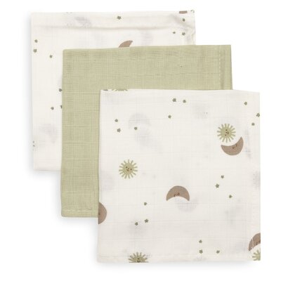 Hydrofiel Monddoekje 31x31cm - 3 Stuks Over the Moon Hydrofiel Monddoekje 31x31cm - 3 Stuks Over the Moon