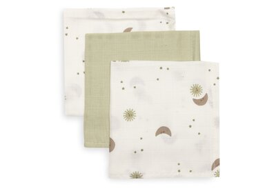 Hydrofiel Monddoekje 31x31cm - 3 Stuks Over the Moon