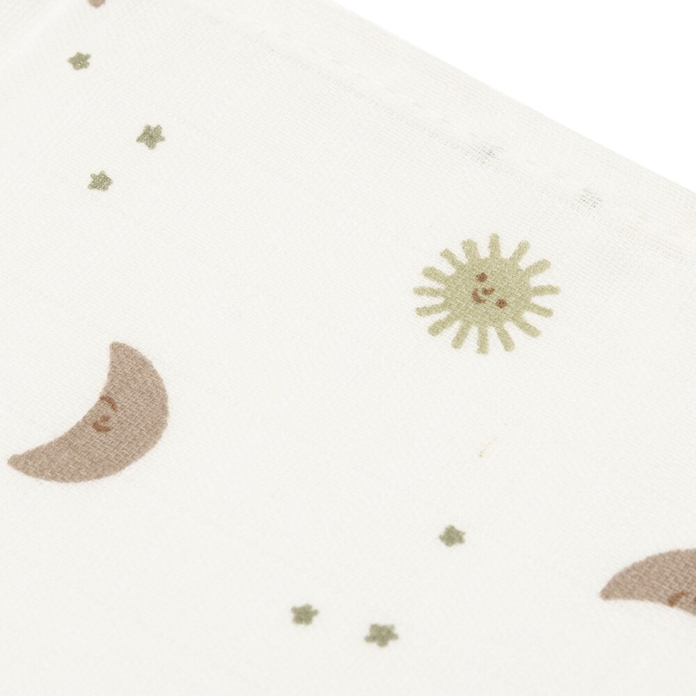 Hydrofiel Monddoekje 31x31cm - 3 Stuks Over the Moon Hydrofiel Monddoekje 31x31cm - 3 Stuks Over the Moon