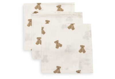 Hydrofiel Monddoekje 31x31cm - 3 stuks Mini Teddy Bear