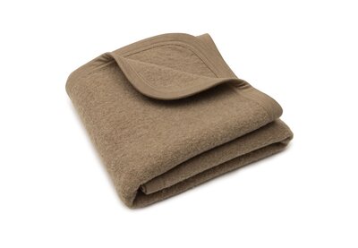 Deken Wieg 75x100cm Merino Wol Felted - Dark Hazel -
