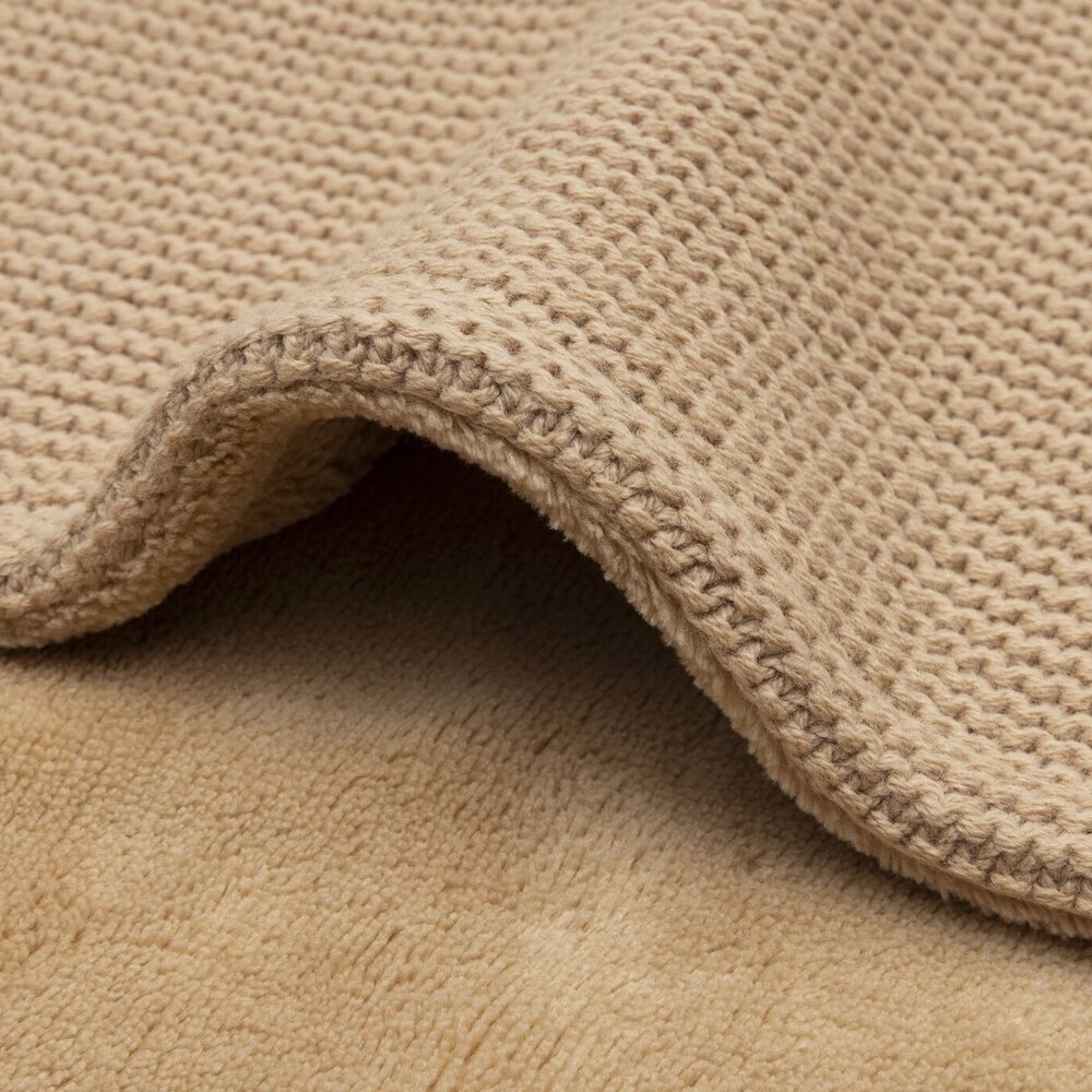 Deken Wieg 75x100cm Basic Knit Hazel/Fleece Deken Wieg 75x100cm Basic Knit Hazel/Fleece