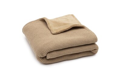 Deken Wieg 75x100cm Basic Knit Hazel/Fleece