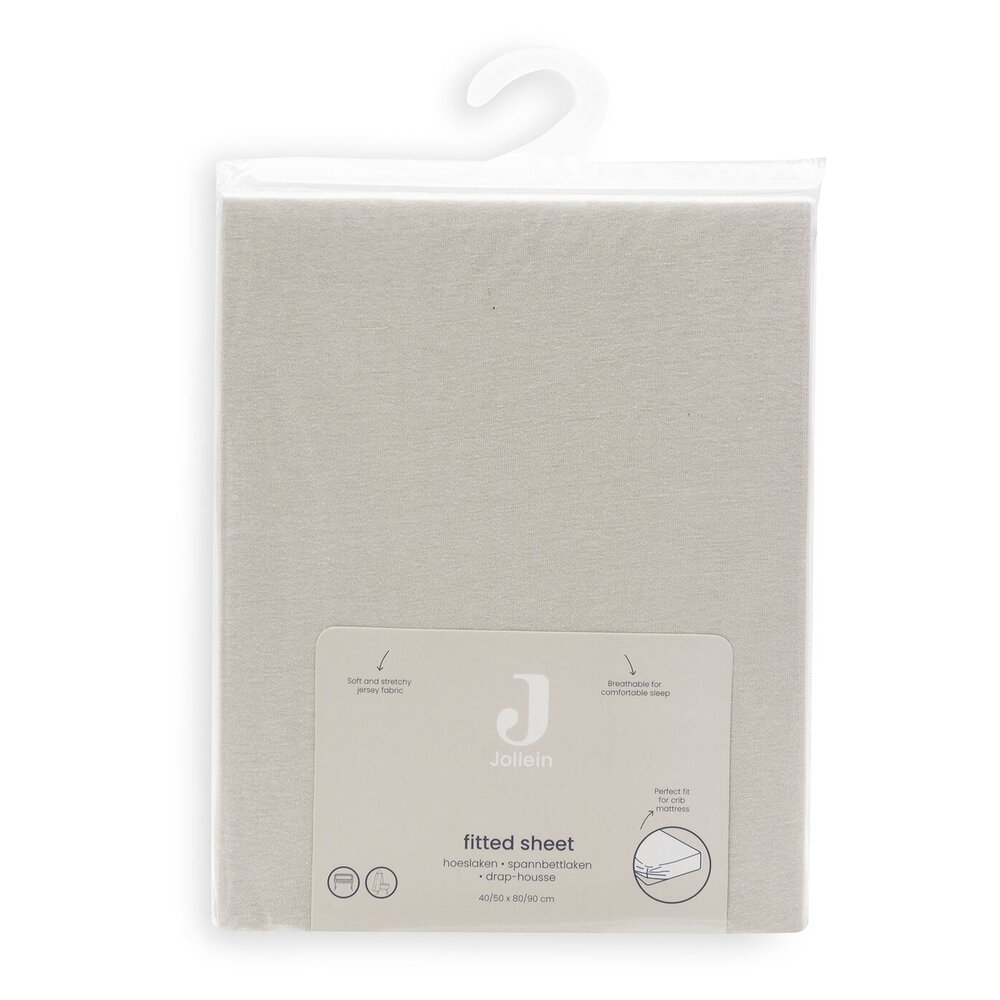 Hoeslaken Jersey 40/50x80/90cm Sand Hoeslaken Jersey 40/50x80/90cm Sand