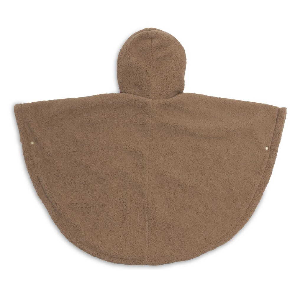 Cosy Poncho Teddy Fleece - Dark Hazel -