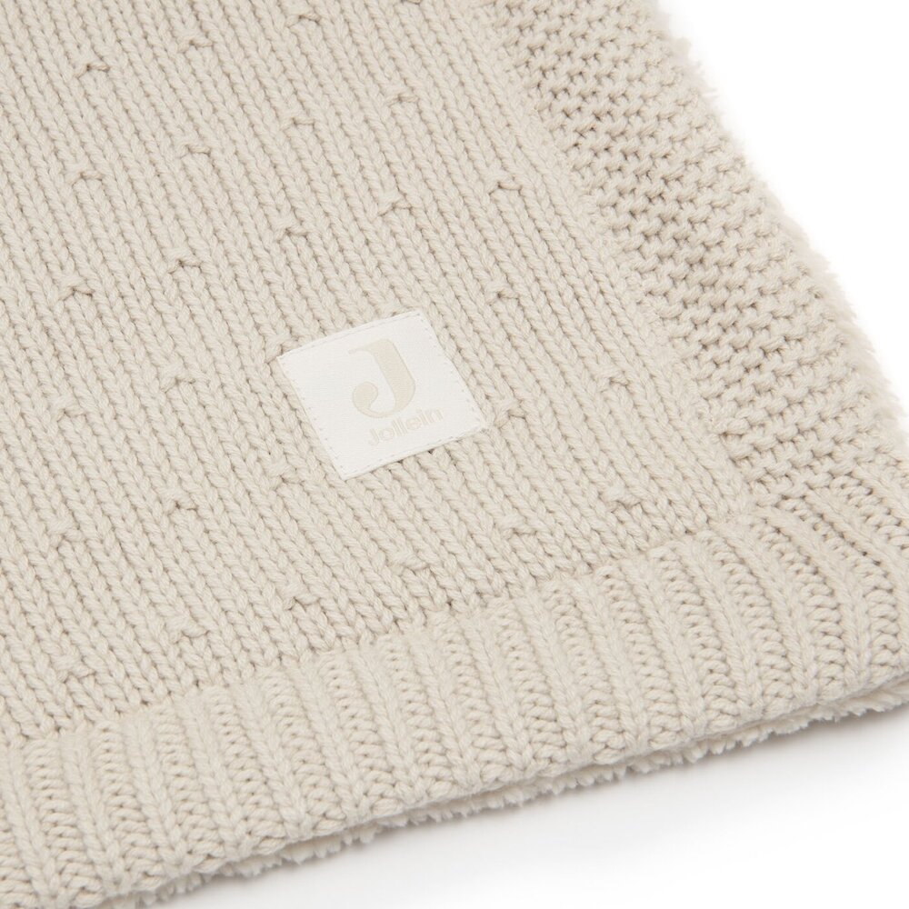 Deken Ledikant 100x150cm Sprinkle Knit Sand/Fluffy