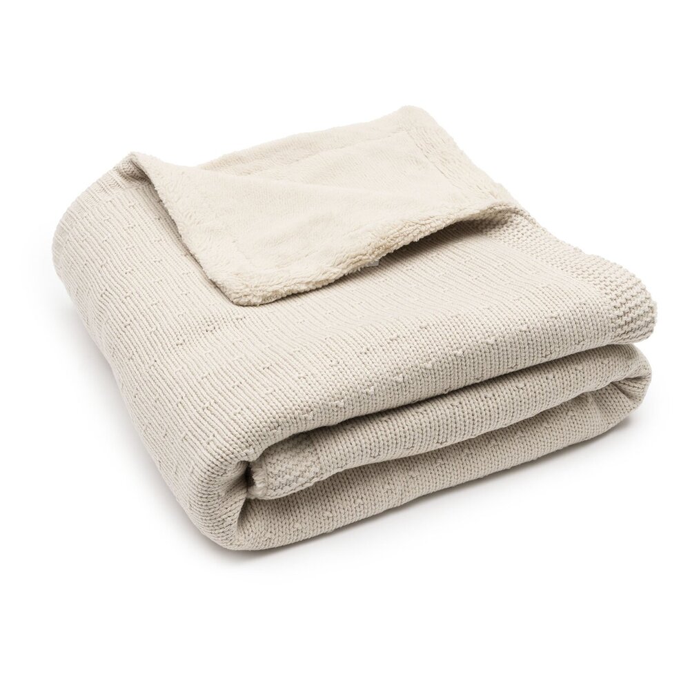 Deken Ledikant 100x150cm Sprinkle Knit Sand/Fluffy