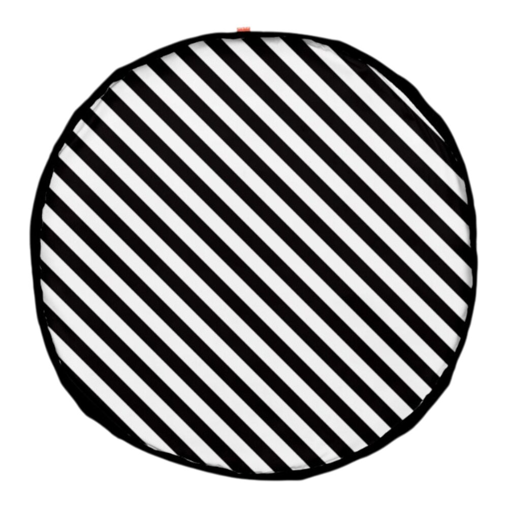 Noomad - Opbergzak - Speelmat single print - 140cm Stripes Black
