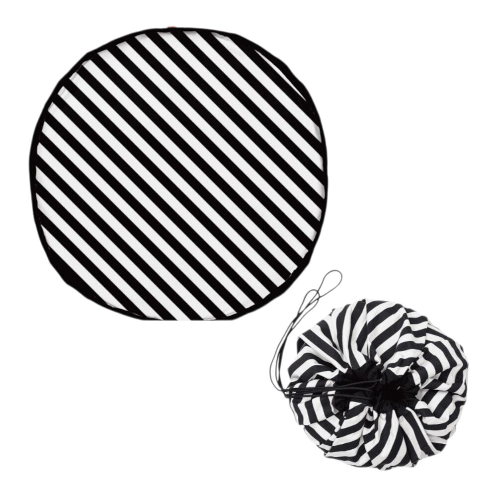 Noomad - Opbergzak - Speelmat single print - 140cm Stripes Black