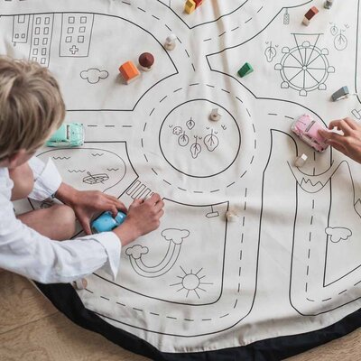 Noomad - Opbergzak - Speelmat 2-zijdig - 140cm Playville