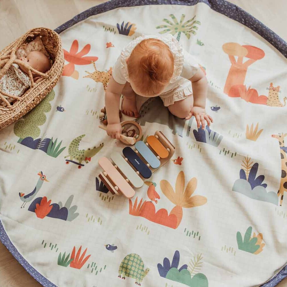 Noomad - Opbergzak - Speelmat 2-zijdig - 140cm Moulin Roty Toupitis Noomad - Opbergzak - Speelmat 2-zijdig - 140cm Moulin Roty Toupitis