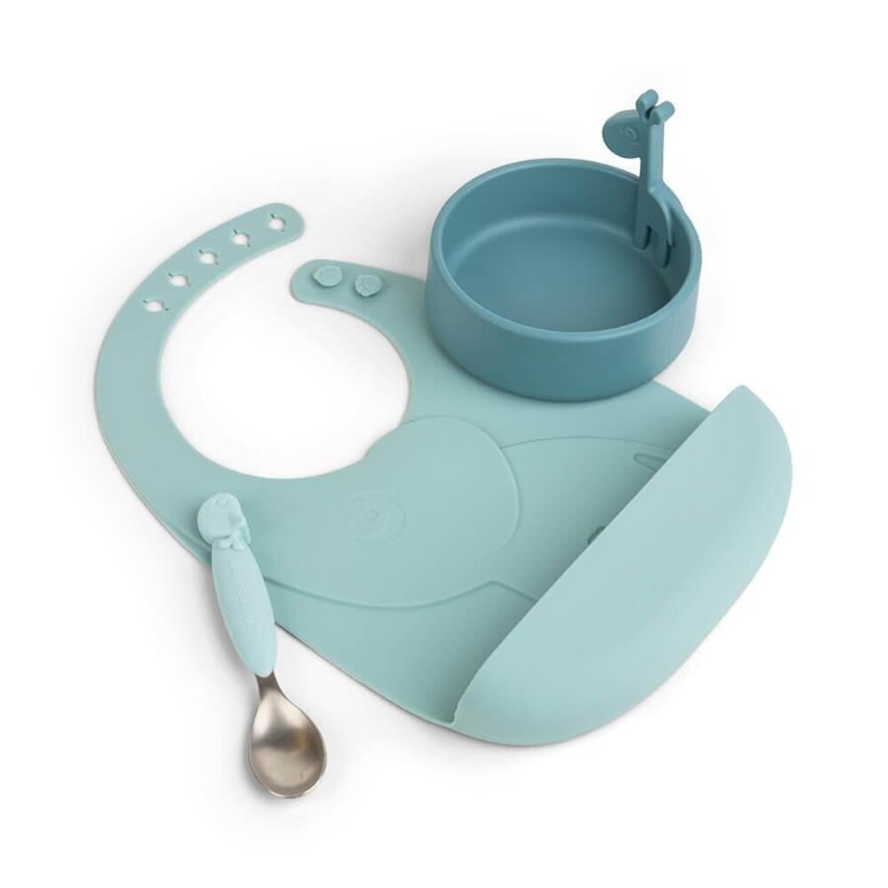 Peekaboo first meal set, Deer friends Blue