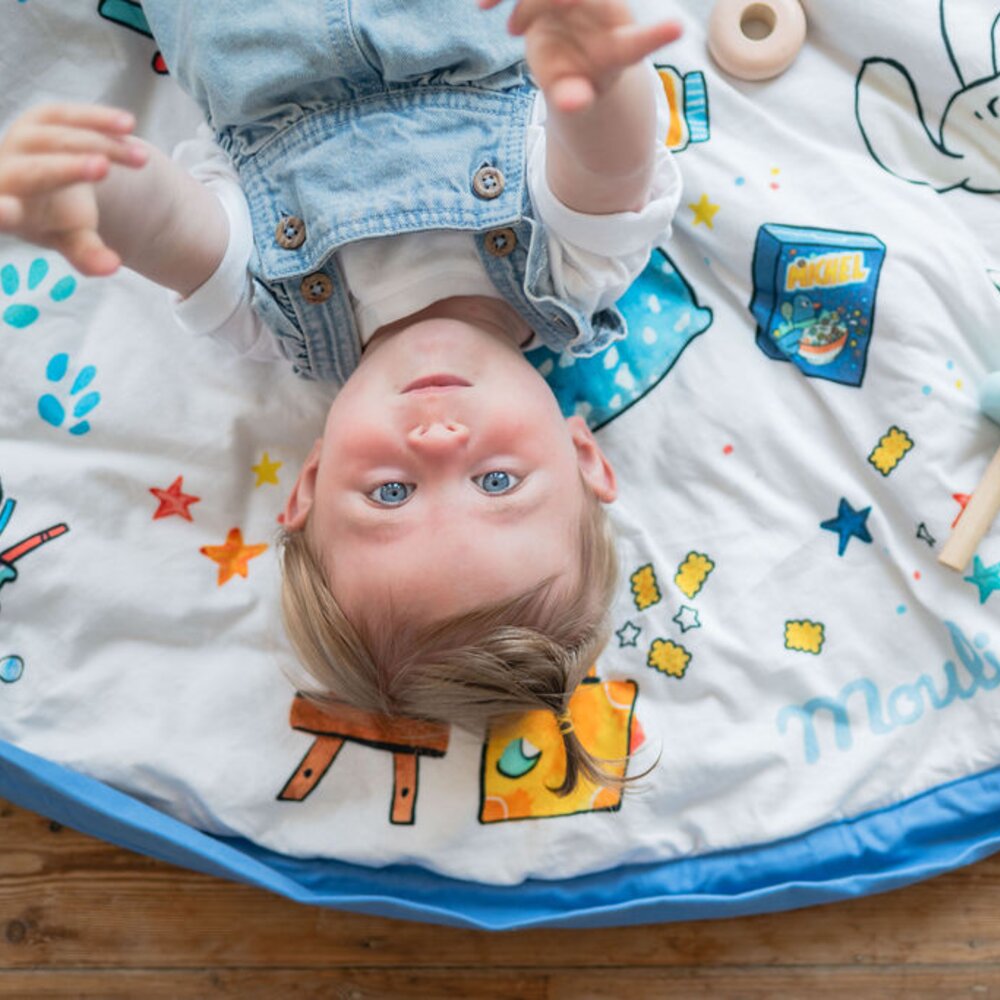 Noomad - Opbergzak - Speelmat Baby Soft - organic cotton - 120 cm Puce & Pilou by Moulin Roty Noomad - Opbergzak - Speelmat Baby Soft - organic cotton - 120 cm Puce & Pilou by Moulin Roty