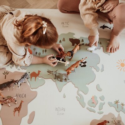Tiloo - Puzzelmat EEVAA - 6 tegels Worldmap colour (120 x 180 cm - 6 tiles) Tiloo - Puzzelmat EEVAA - 6 tegels Worldmap colour (120 x 180 cm - 6 tiles)