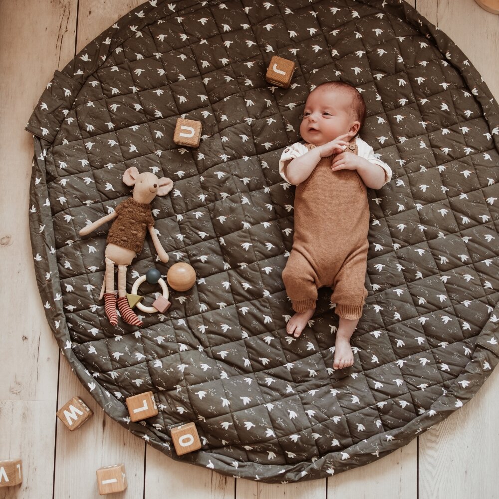 Noomad - Opbergzak - Speelmat Baby Soft - organic cotton - 120 cm Birds Noomad - Opbergzak - Speelmat Baby Soft - organic cotton - 120 cm Birds