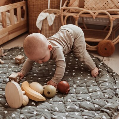 Noomad - Opbergzak - Speelmat Baby Soft - organic cotton - 120 cm Birds Noomad - Opbergzak - Speelmat Baby Soft - organic cotton - 120 cm Birds