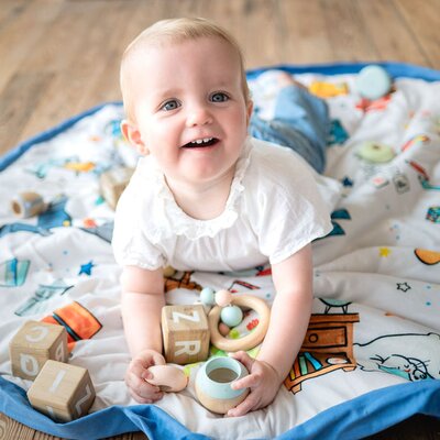 Noomad - Opbergzak - Speelmat Baby Soft - organic cotton - 120 cm Puce & Pilou by Moulin Roty Noomad - Opbergzak - Speelmat Baby Soft - organic cotton - 120 cm Puce & Pilou by Moulin Roty