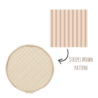 Noomad - Opbergzak - Speelmat Baby Soft - organic cotton - 120 cm Stripes brown Noomad - Opbergzak - Speelmat Baby Soft - organic cotton - 120 cm Stripes brown