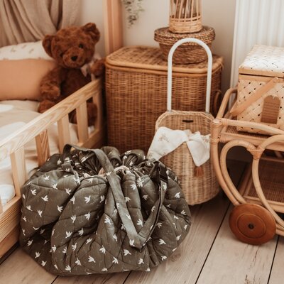 Noomad - Opbergzak - Speelmat Baby Soft - organic cotton - 120 cm Birds Noomad - Opbergzak - Speelmat Baby Soft - organic cotton - 120 cm Birds