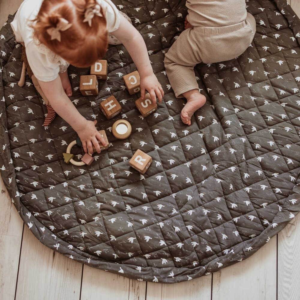 Noomad - Opbergzak - Speelmat Baby Soft - organic cotton - 120 cm Birds Noomad - Opbergzak - Speelmat Baby Soft - organic cotton - 120 cm Birds
