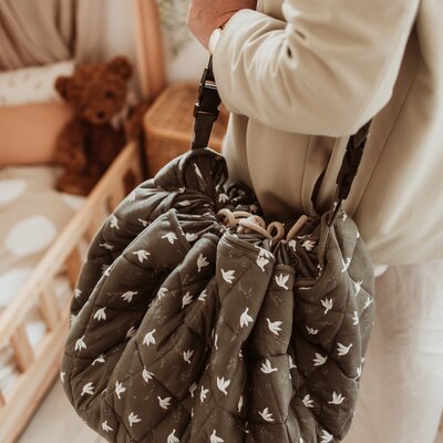 Noomad - Opbergzak - Speelmat Baby Soft - organic cotton - 120 cm Birds Noomad - Opbergzak - Speelmat Baby Soft - organic cotton - 120 cm Birds