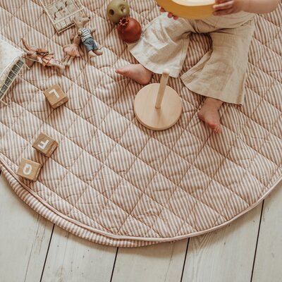Noomad - Opbergzak - Speelmat Baby Soft - organic cotton - 120 cm Stripes brown Noomad - Opbergzak - Speelmat Baby Soft - organic cotton - 120 cm Stripes brown