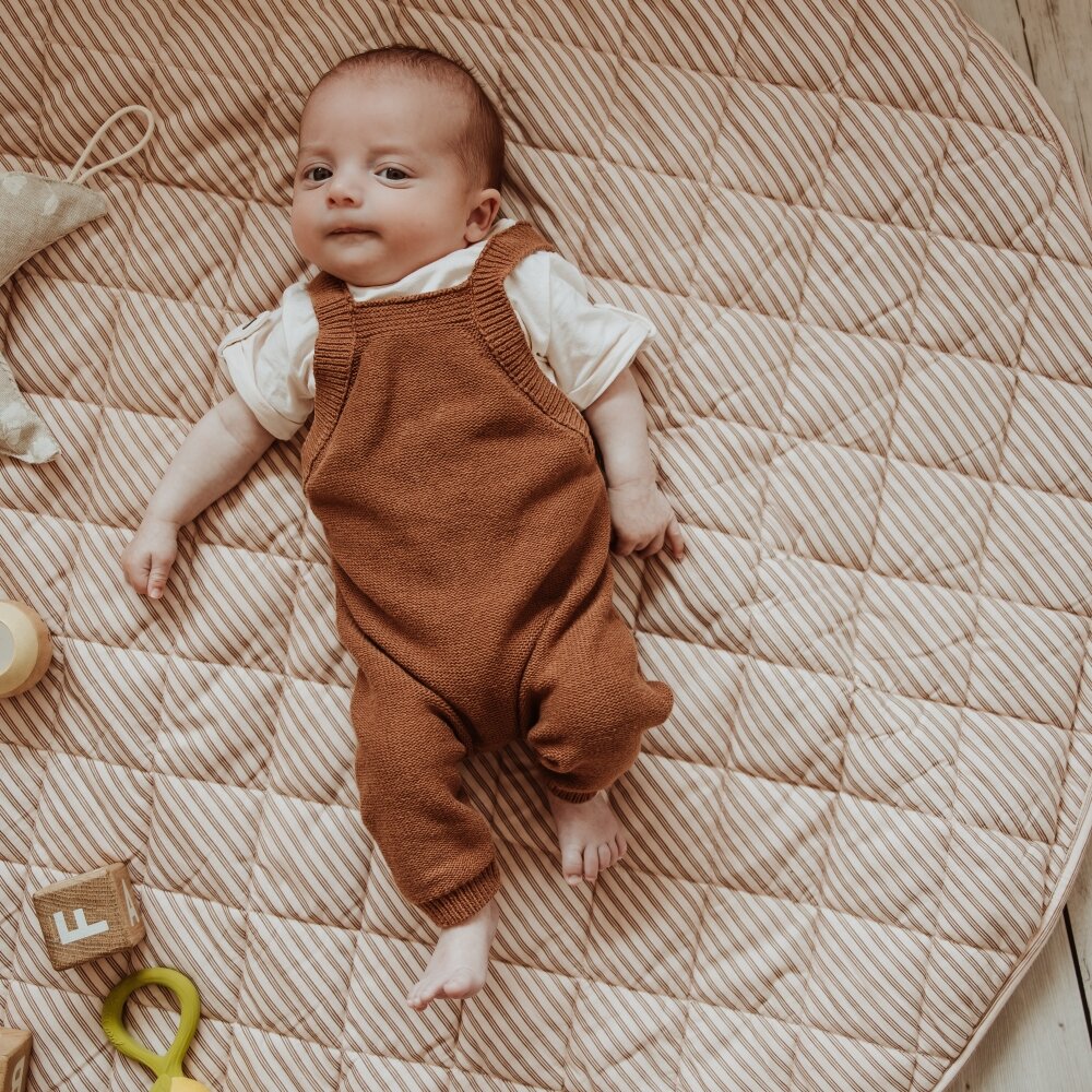 Noomad - Opbergzak - Speelmat Baby Soft - organic cotton - 120 cm Stripes brown Noomad - Opbergzak - Speelmat Baby Soft - organic cotton - 120 cm Stripes brown