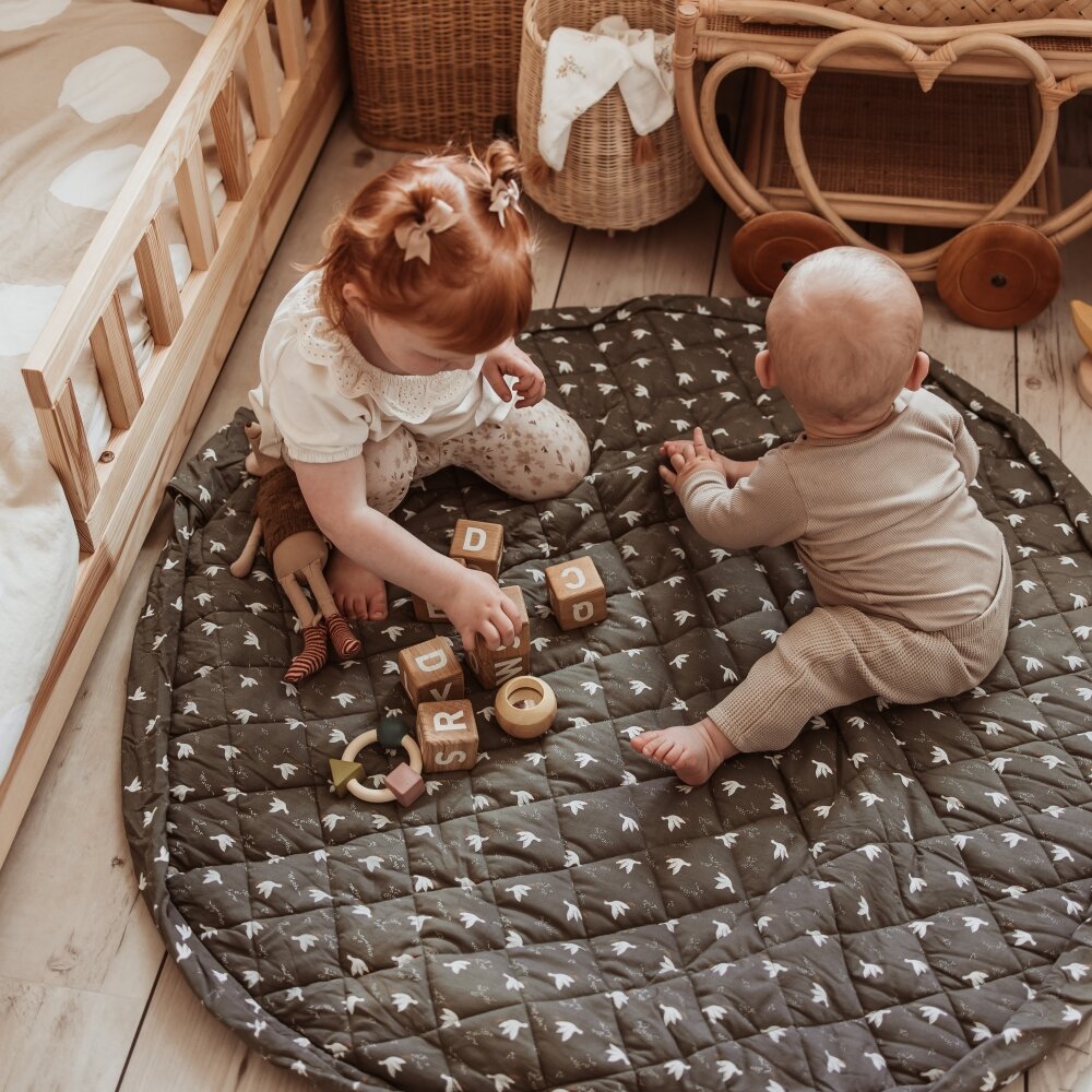 Noomad - Opbergzak - Speelmat Baby Soft - organic cotton - 120 cm Birds Noomad - Opbergzak - Speelmat Baby Soft - organic cotton - 120 cm Birds