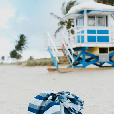 Noomad - Opbergzak - Outdoor - 140 cm Blue/green stripes Noomad - Opbergzak - Outdoor - 140 cm Blue/green stripes