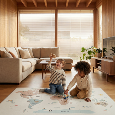 Tiloo - Puzzelmat EEVAA - 6 tegels Worldmap colour (120 x 180 cm - 6 tiles) Tiloo - Puzzelmat EEVAA - 6 tegels Worldmap colour (120 x 180 cm - 6 tiles)