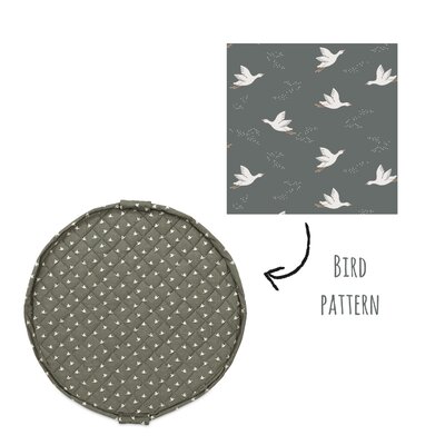 Noomad - Opbergzak - Speelmat Baby Soft - organic cotton - 120 cm Birds Noomad - Opbergzak - Speelmat Baby Soft - organic cotton - 120 cm Birds