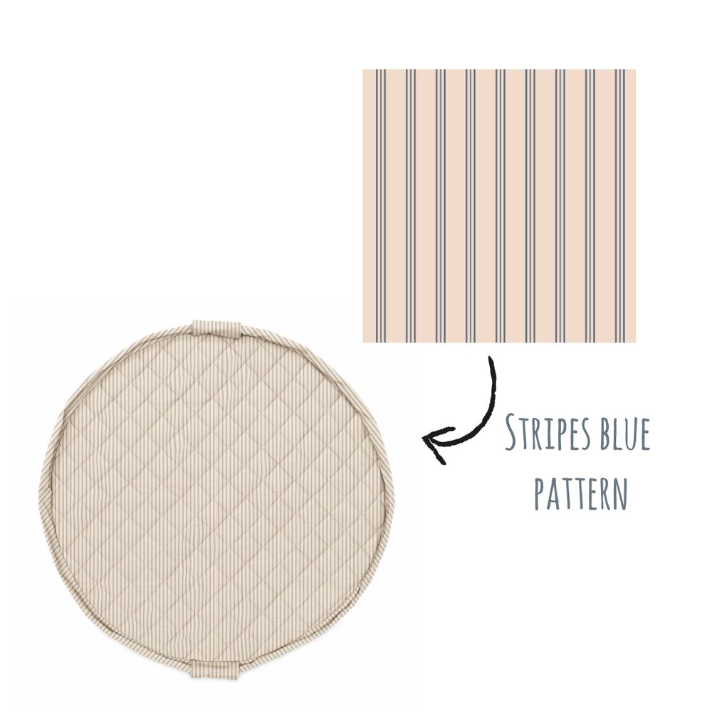 Noomad - Opbergzak - Speelmat Baby Soft - organic cotton - 120 cm Stripes blue Noomad - Opbergzak - Speelmat Baby Soft - organic cotton - 120 cm Stripes blue