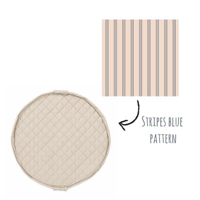 Noomad - Opbergzak - Speelmat Baby Soft - organic cotton - 120 cm Stripes blue Noomad - Opbergzak - Speelmat Baby Soft - organic cotton - 120 cm Stripes blue