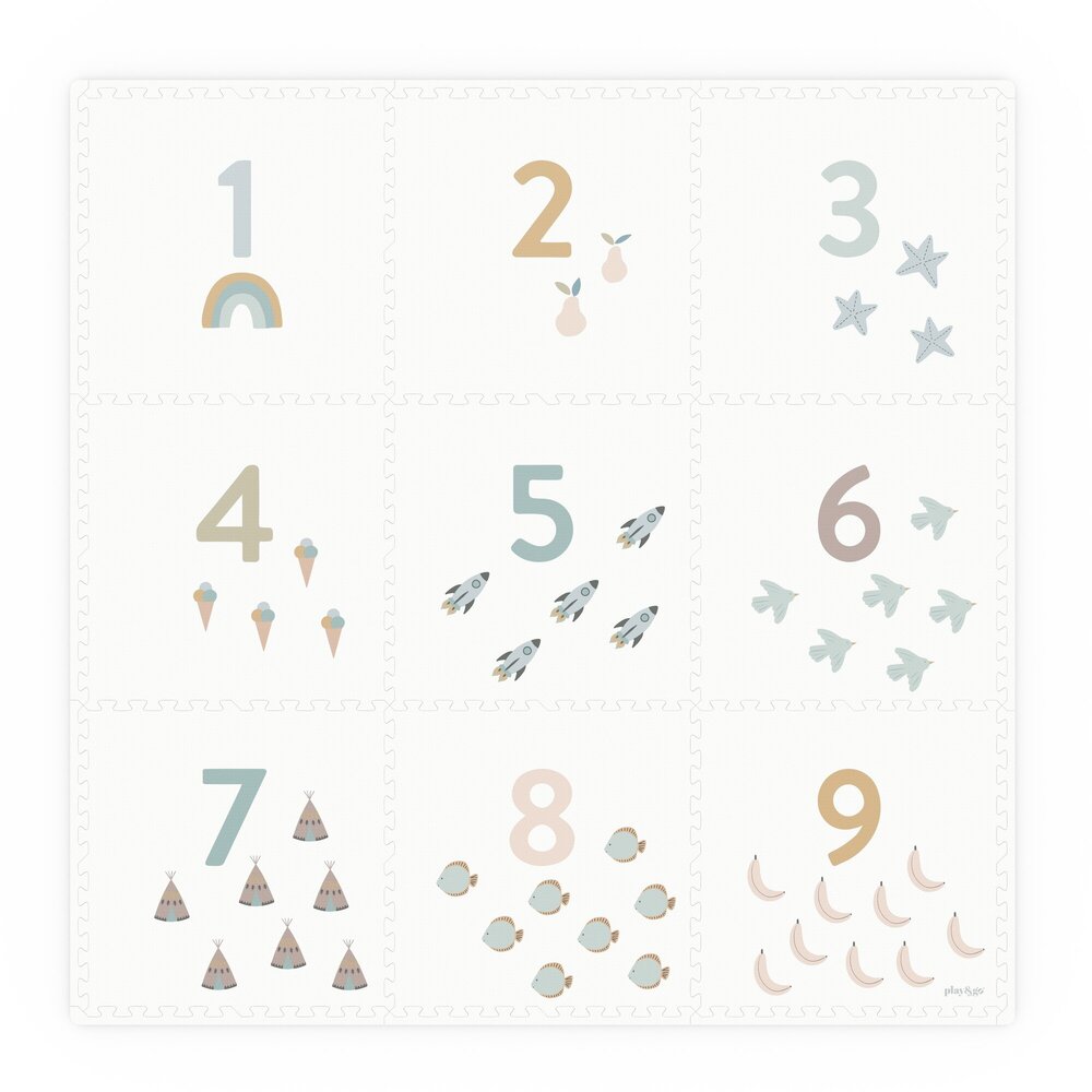 Tiloo - Puzzelmat EEVAA - 9 tegels Numbers (180 x180 cm)