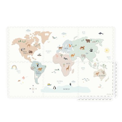 Tiloo - Puzzelmat EEVAA - 6 tegels Worldmap colour (120 x 180 cm - 6 tiles) Tiloo - Puzzelmat EEVAA - 6 tegels Worldmap colour (120 x 180 cm - 6 tiles)