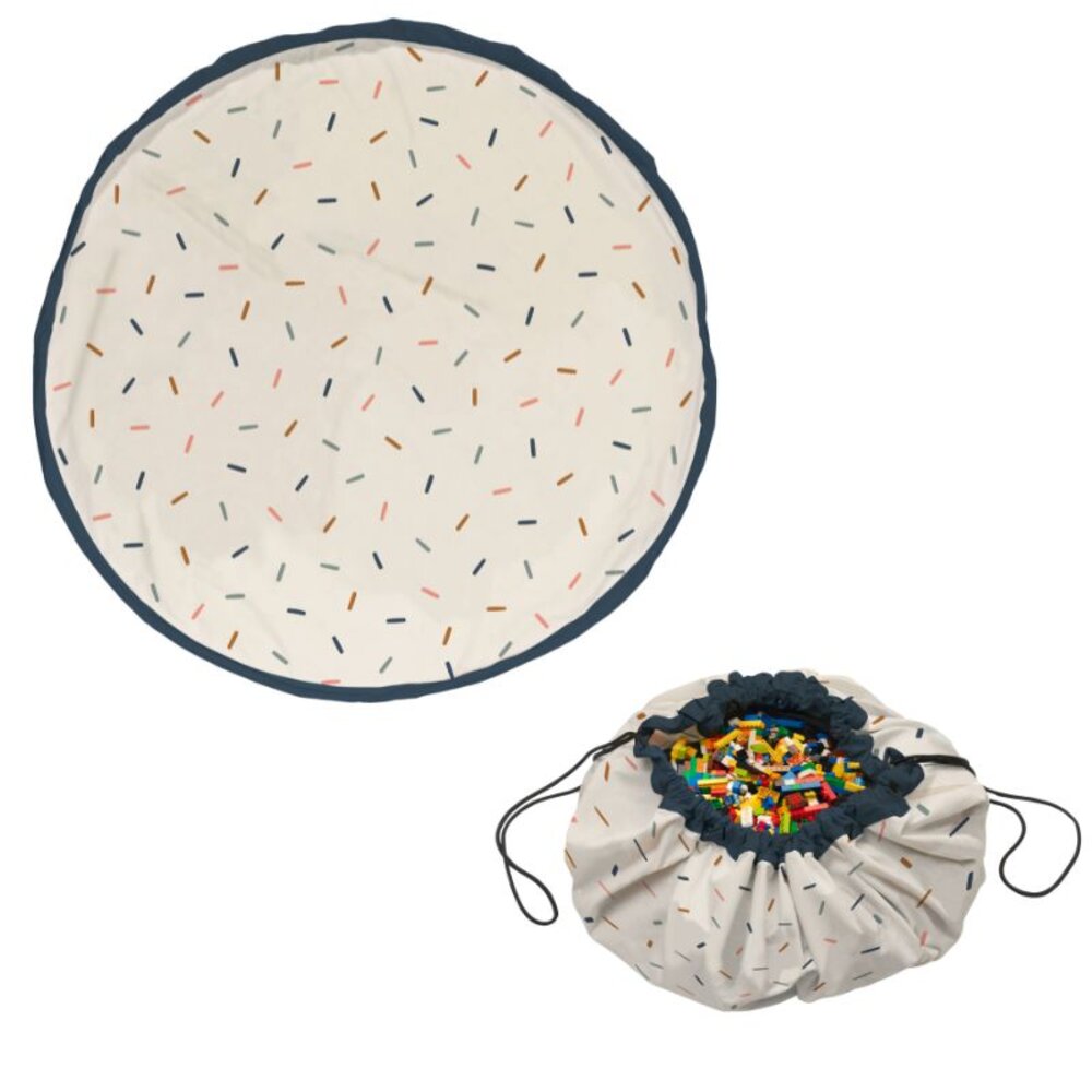 Noomad - Opbergzak - Speelmat single print - 140cm Confetti